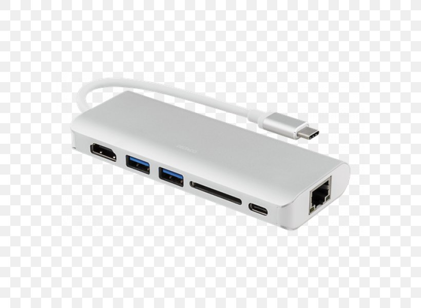 Adapter Docking Station USB-C DisplayPort, PNG, 600x600px, Adapter, Cable, Card Reader, Displayport, Docking Station Download Free