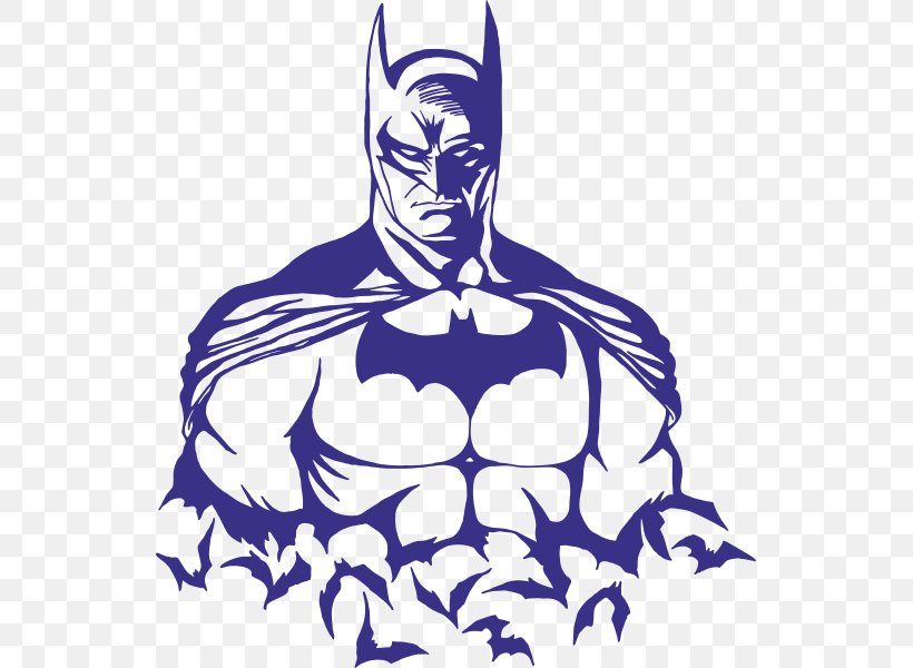 Batman Wall Decal Superhero Sticker, PNG, 539x600px, Batman, Art, Artwork, Black And White, Comics Download Free