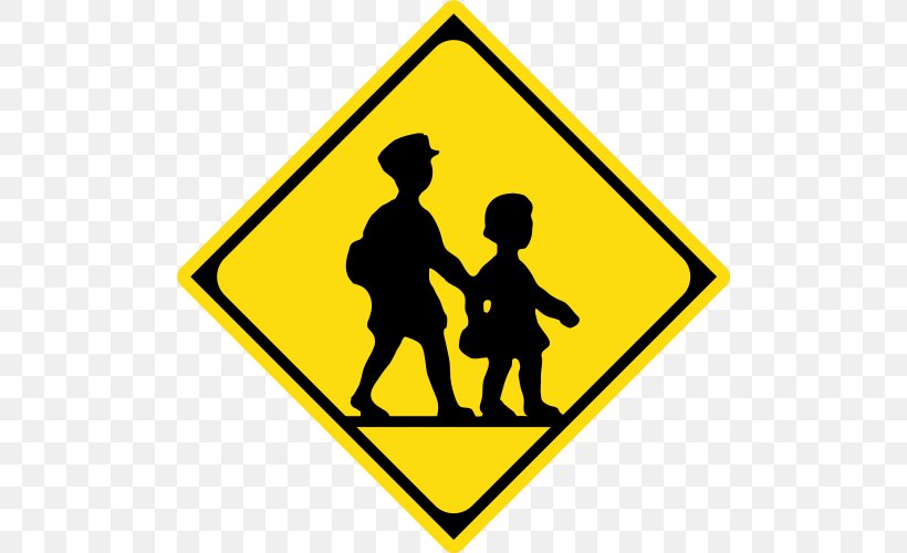 Traffic Sign Road Warning Sign School Zone, PNG, 500x500px, Traffic Sign, Area, Artwork, Detour, Driving Download Free