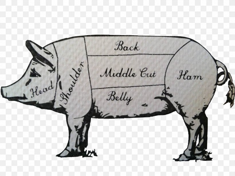 Vietnamese Pot-bellied Pig Roast Ham Bacon, PNG, 1500x1125px, Vietnamese Potbellied, Bacon, Black And White, Butcher, Cattle Like Mammal Download Free
