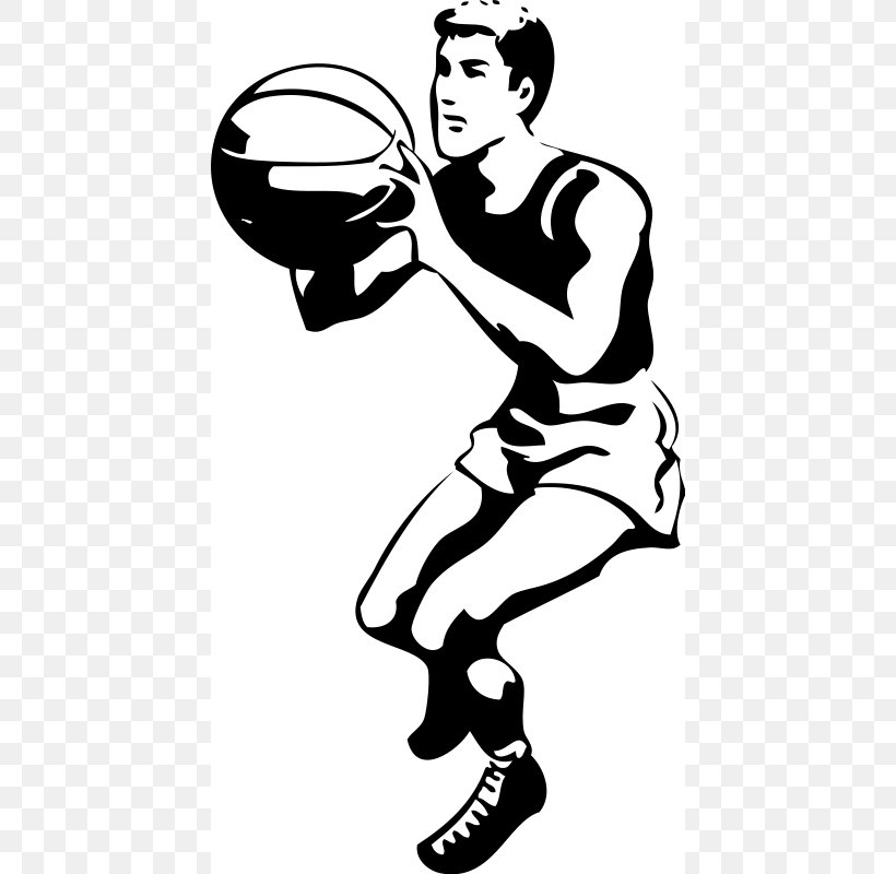 Basketball Black And White Slam Dunk Sport Clip Art, PNG