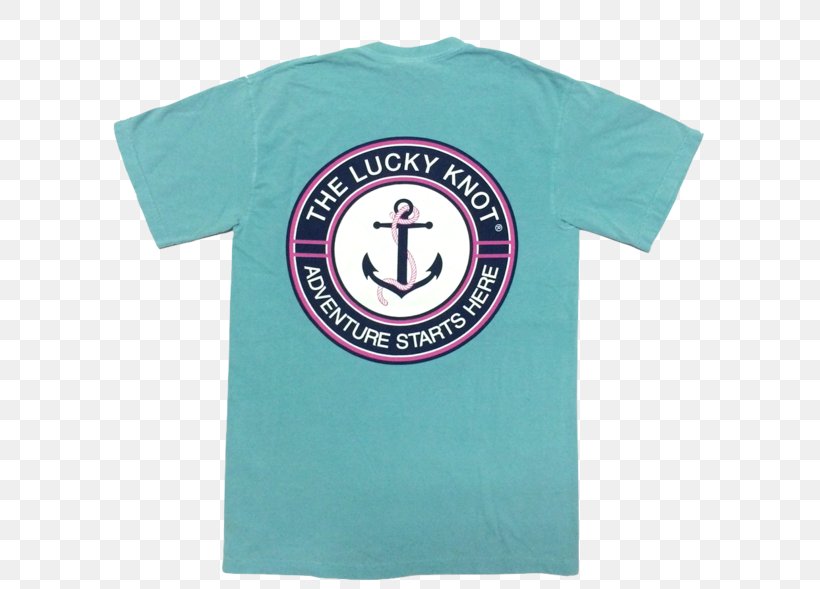 Long-sleeved T-shirt The Lucky Knot Long-sleeved T-shirt Clothing, PNG, 600x589px, Tshirt, Active Shirt, Aqua, Blue, Brand Download Free