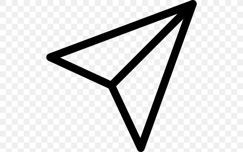 Paper Plane Airplane, PNG, 512x512px, Paper, Airplane, Area, Black, Black And White Download Free