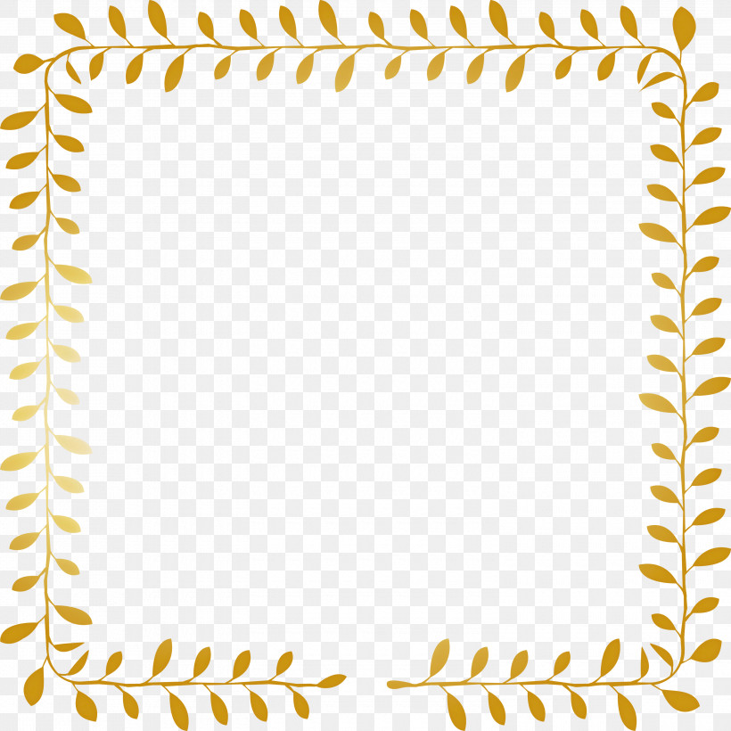Frame, PNG, 3000x3000px, Frame, Line, Rectangle, Yellow Download Free