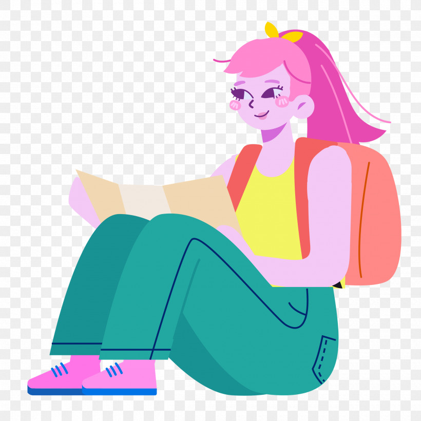 Sitting Sitting On Floor, PNG, 2500x2500px, Sitting, Beautym, Behavior, Biology, Cartoon Download Free