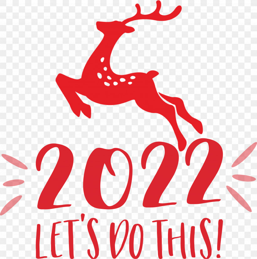 2022 New Year 2022 New Start 2022 Begin, PNG, 2974x3000px, Reindeer, Biology, Deer, Geometry, Line Download Free