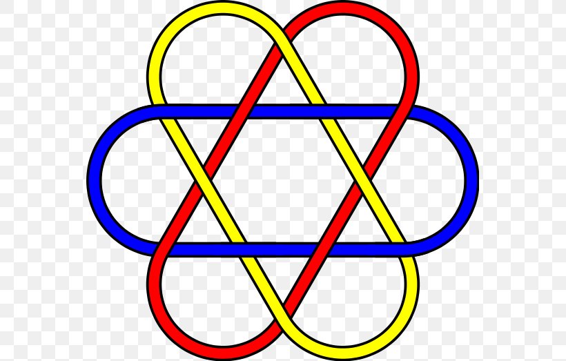 Brunnian Link Borromean Rings Trefoil Knot, PNG, 569x523px, Brunnian Link, Area, Borromean Rings, Geometry, Islamic Geometric Patterns Download Free