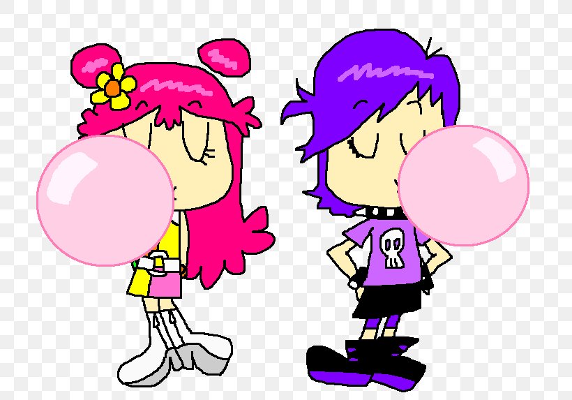 Chewing Gum Bubble Gum Hi Hi Puffy AmiYumi, PNG, 744x573px, Watercolor, Cartoon, Flower, Frame, Heart Download Free
