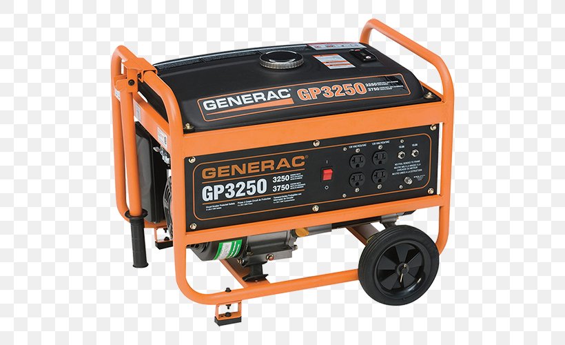 Generac Power Systems Engine-generator Standby Generator Electric Generator Electricity, PNG, 500x500px, Generac Power Systems, Electric Generator, Electric Motor, Electricity, Enginegenerator Download Free