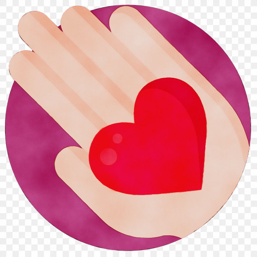 Pink Heart Red Hand Finger, PNG, 1024x1024px,  Download Free