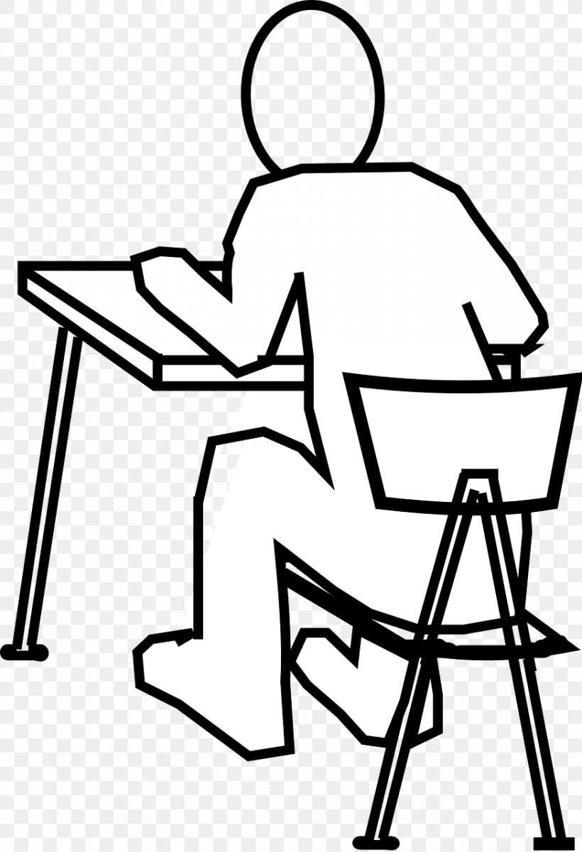 Office & Desk Chairs Drawing Sitting Standing Desk, PNG, 874x1280px, Desk, Artwork, Black, Black And White, Chair Download Free