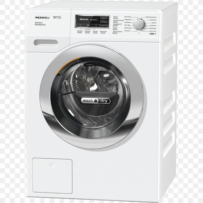 Washing Machines Clothes Dryer Miele Combo Washer Dryer Dishwasher, PNG, 1024x1024px, Washing Machines, Cleaning, Cleanliness, Clothes Dryer, Combo Washer Dryer Download Free