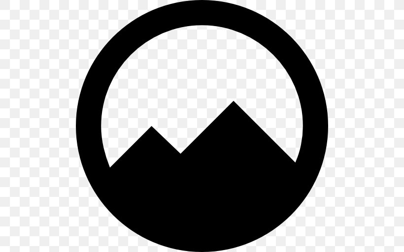 Mountain Circle, PNG, 512x512px, Mountain, Area, Black, Black And White, Hiking Download Free