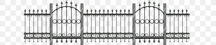 Fence Gate Einfriedung Balaustrada, PNG, 2274x475px, Fence, Allegro, Balaustrada, Black And White, Business Download Free