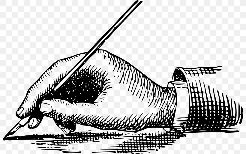 Handwriting Pen Clip Art, PNG, 800x513px, Writing, Black And White, Drawing, Fish, Fountain Pen Download Free