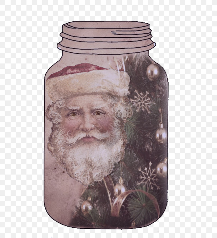 Santa Claus, PNG, 600x900px, Mason Jar, Beard, Drinkware, Facial Hair, Home Accessories Download Free