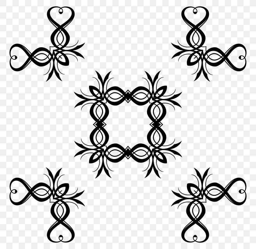 Black And White Floral Ornament Art Clip Art, PNG, 800x800px, Black And White, Art, Art Deco, Black, Branch Download Free