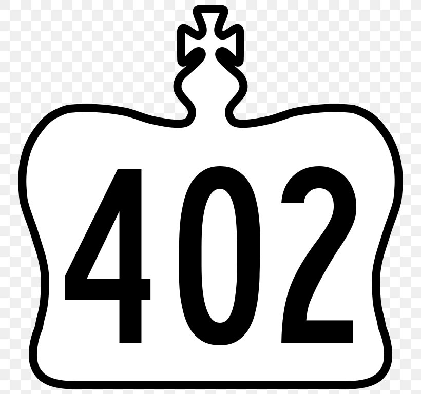 Ontario Highway 401 Ontario Highway 402 Clip Art, PNG, 768x768px, Ontario Highway 401, Area, Black And White, Brand, Highway Download Free