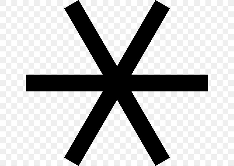 Asterisk Symbol Star Clip Art, PNG, 640x581px, Asterisk, At Sign, Black, Black And White, Bullet Download Free