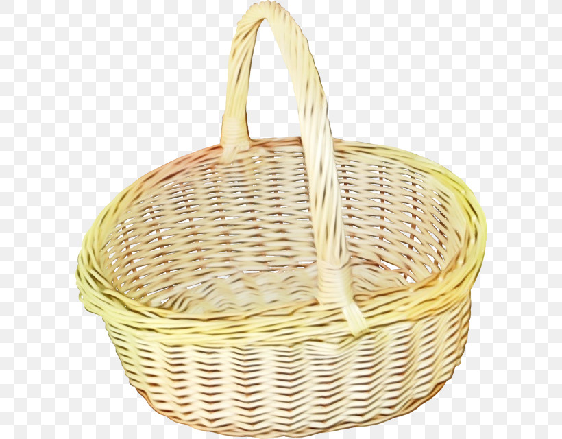 Basket Wicker Storage Basket Picnic Basket Gift Basket, PNG, 600x640px, Watercolor, Basket, Gift Basket, Hamper, Home Accessories Download Free