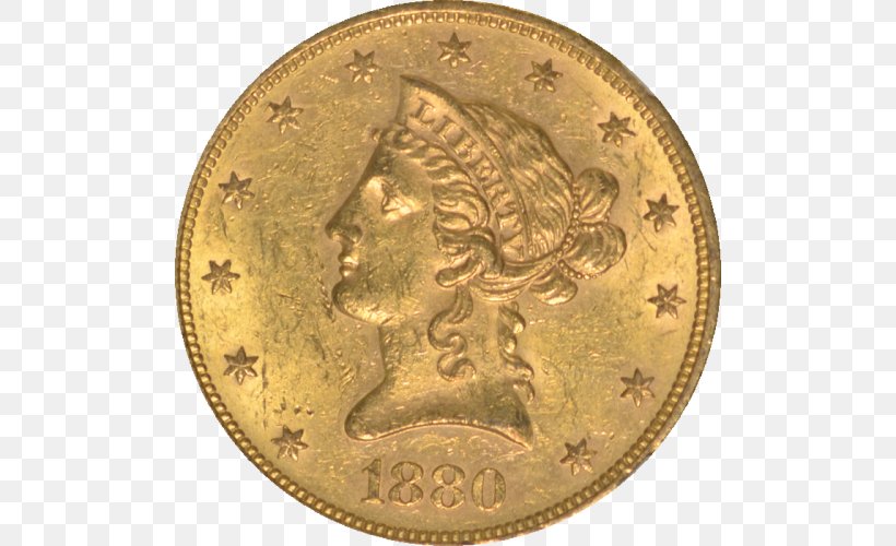 Gold Coin Gold Coin Double Eagle, PNG, 500x500px, Coin, Ancient History, Brass, Coin Grading, Copper Download Free