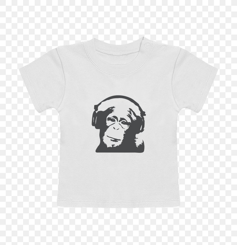T-shirt Chimpanzee Shoulder Sleeve Disc Jockey, PNG, 690x850px, Tshirt, Bag, Black, Brand, Chimpanzee Download Free