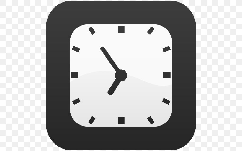 Angle Home Accessories Alarm Clock, PNG, 512x512px, Clock, Alarm Clock, Alarm Clocks, Black And White, Clockwise Download Free