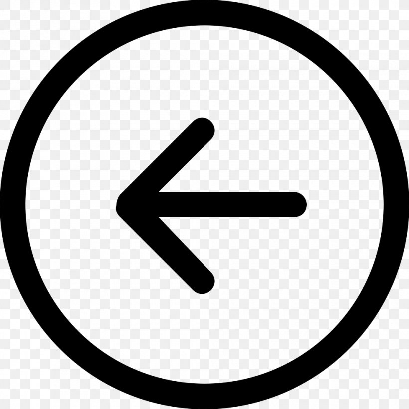 Back Icon, PNG, 980x980px, Pointer, Area, Black And White, Button, Computer Font Download Free