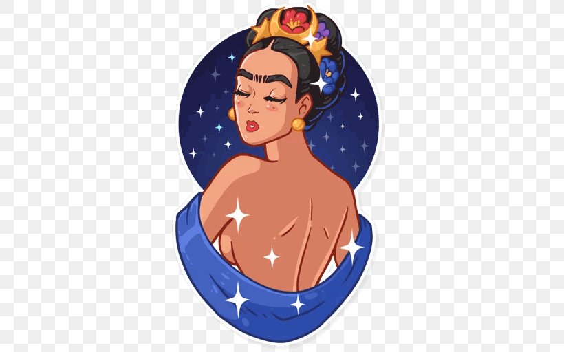 Frida Kahlo Sticker Telegram VKontakte Clip Art, PNG, 512x512px, Frida Kahlo, Character, Electric Blue, Fiction, Fictional Character Download Free