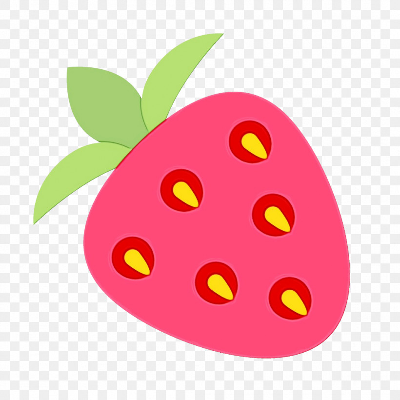 Strawberry, PNG, 1056x1056px, Food Cartoon, Food, Fruit, Leaf, Magenta Download Free