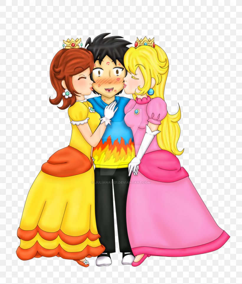 Super Princess Peach Princess Daisy Rosalina Luigi, PNG, 900x1056px, Watercolor, Cartoon, Flower, Frame, Heart Download Free