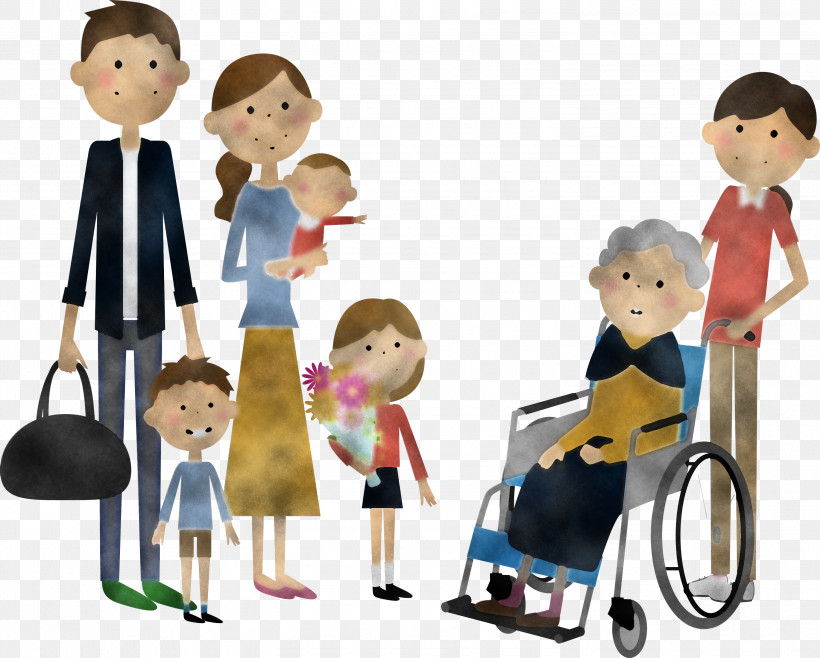 Cartoon Wheelchair Sharing Job Child, PNG, 3000x2409px, Cartoon, Child, Job, Play, Sharing Download Free