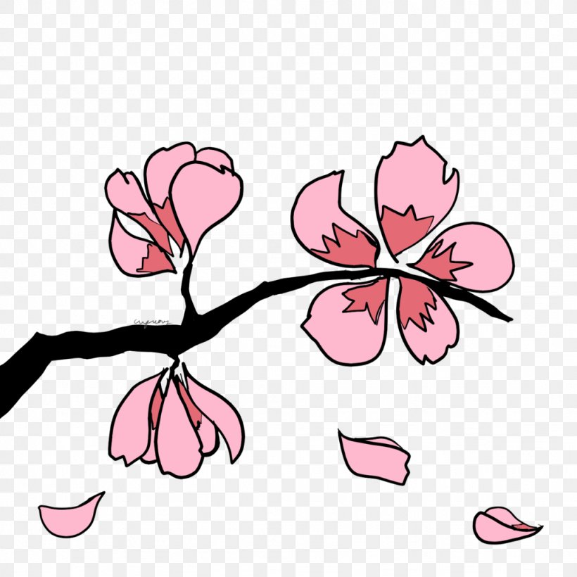 Cherry Blossom Branch Flower Clip Art, PNG, 1024x1024px, Cherry Blossom, Art, Artwork, Blossom, Branch Download Free