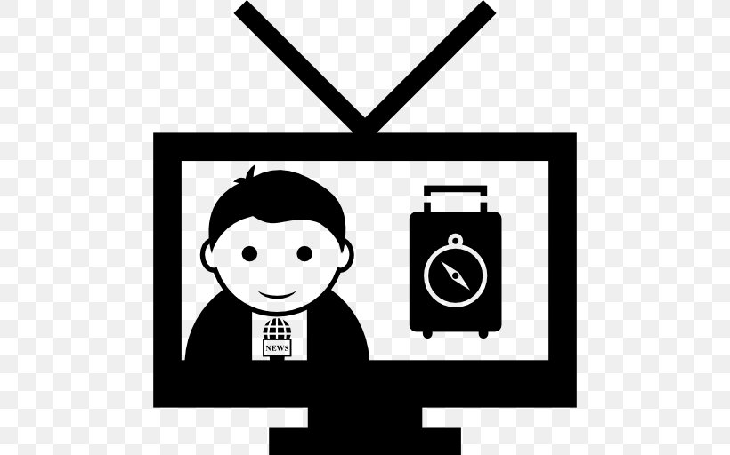 Journalist Journalism Television Clip Art, PNG, 512x512px, Journalist, Area, Art, Black, Black And White Download Free