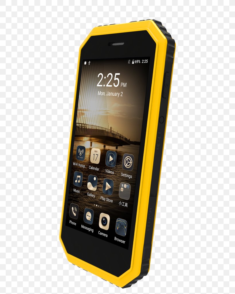Ken Xin Da W6 Rugged Smartphone (Black) Feature Phone Ken Xin Da W6 Rugged Smartphone (Yellow) Android, PNG, 441x1024px, Smartphone, Android, Android Nougat, Cellular Network, Communication Device Download Free