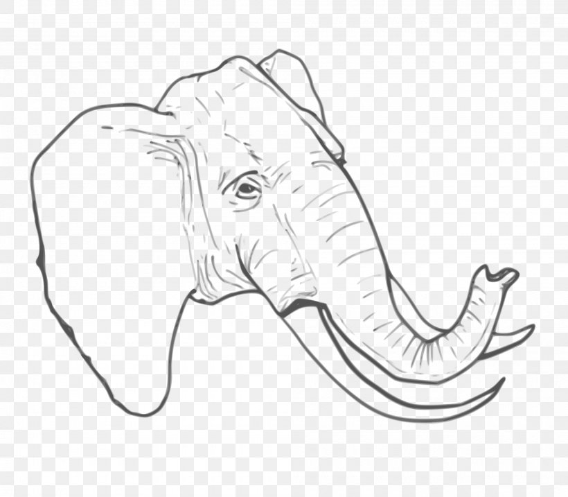Elephant Clip Art, PNG, 2000x1750px, Elephant, African Elephant, Artwork, Black And White, Drawing Download Free