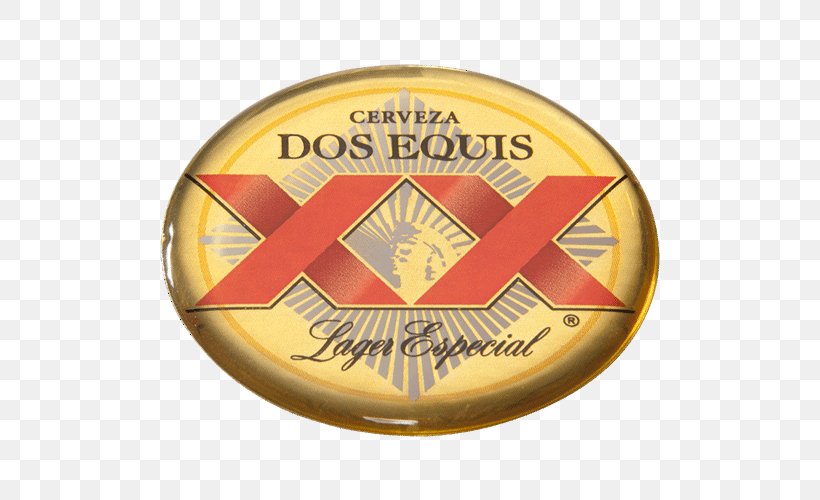 Cuauhtémoc Moctezuma Brewery Beer Dos Equis Label Sticker, PNG, 500x500px, Beer, Adhesive, Badge, Bottle, Bumper Sticker Download Free