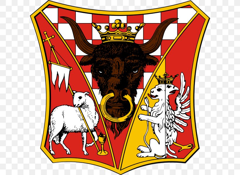 Kalisz Voivodeship Poland Wieniawa Coat Of Arms Polish Heraldry, PNG, 616x599px, Poland, Art, Cattle Like Mammal, Coat Of Arms, Fictional Character Download Free