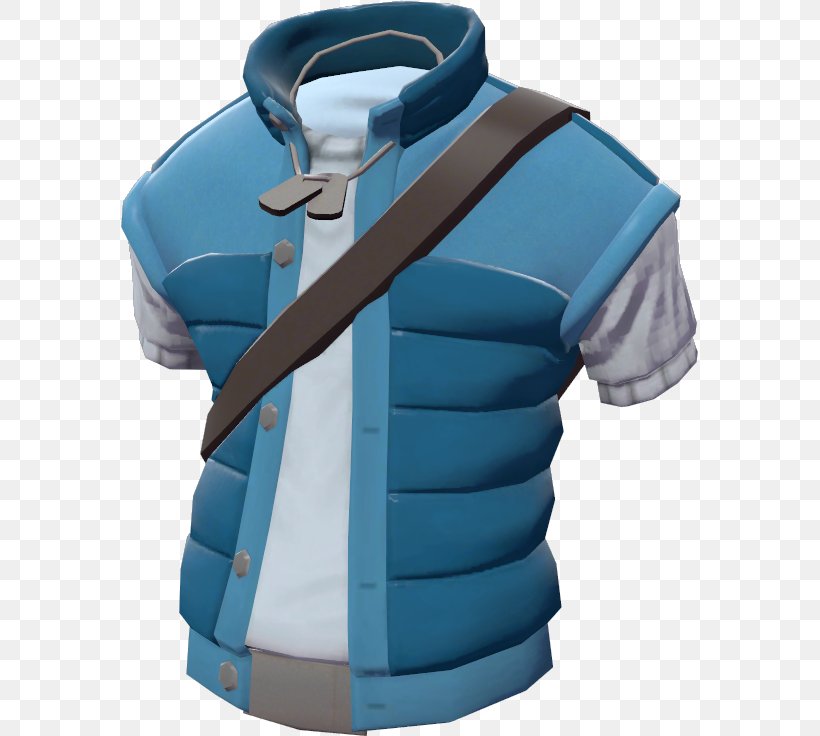 Team Fortress 2 Bodywarmer Outerwear, PNG, 577x736px, Team Fortress 2, Bodywarmer, Civilian, Down Feather, Electric Blue Download Free