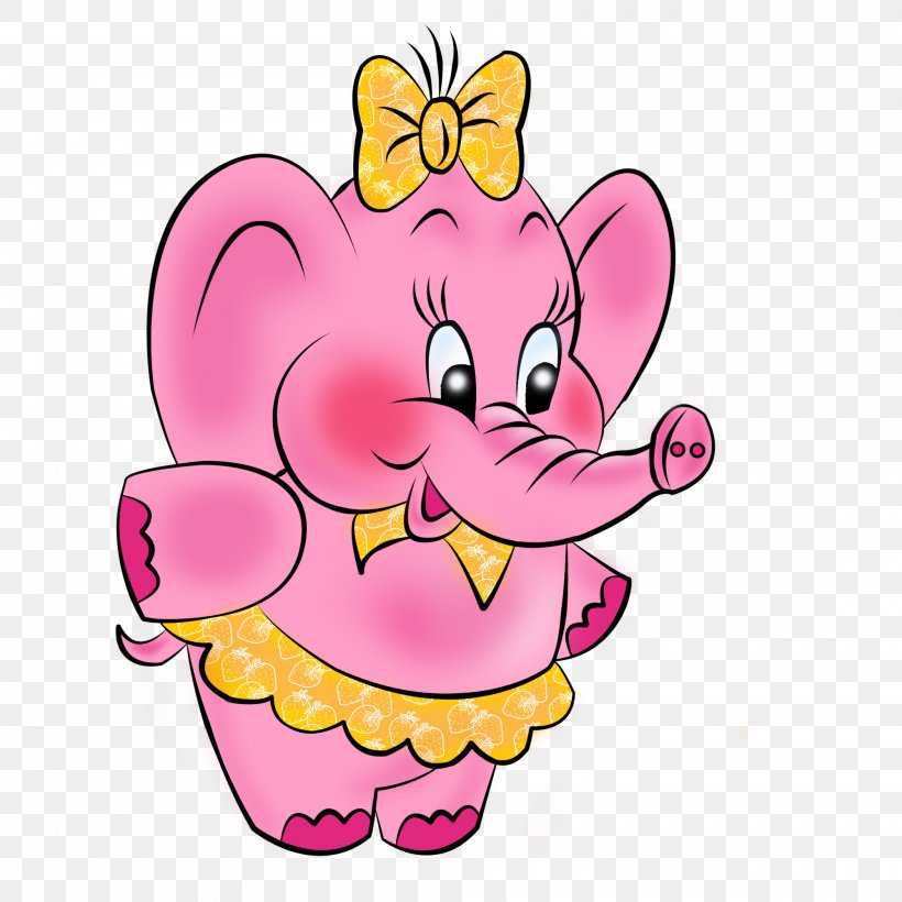 Seeing Pink Elephants Royalty-free Clip Art, PNG, 2000x2000px, Watercolor, Cartoon, Flower, Frame, Heart Download Free