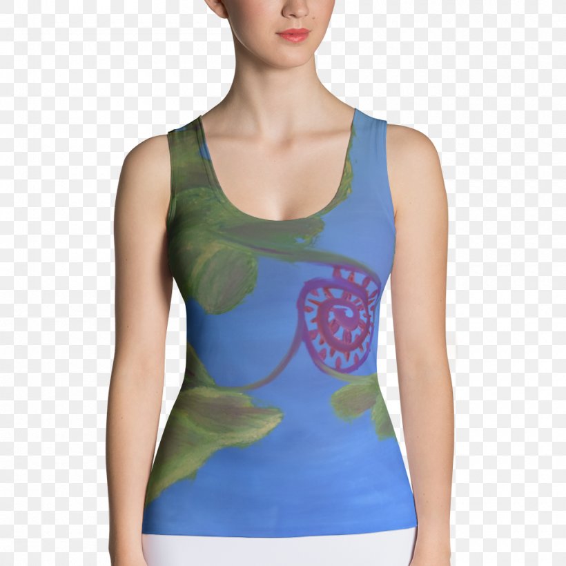 Sleeveless Shirt Crop Top Clothing Tanktop, PNG, 1000x1000px, Watercolor, Cartoon, Flower, Frame, Heart Download Free