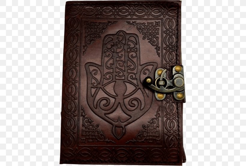 Notebook Hamsa Leather Book Of Shadows Paper Embossing, PNG, 555x555px, Notebook, Book, Book Of Shadows, Brown, Clothing Download Free