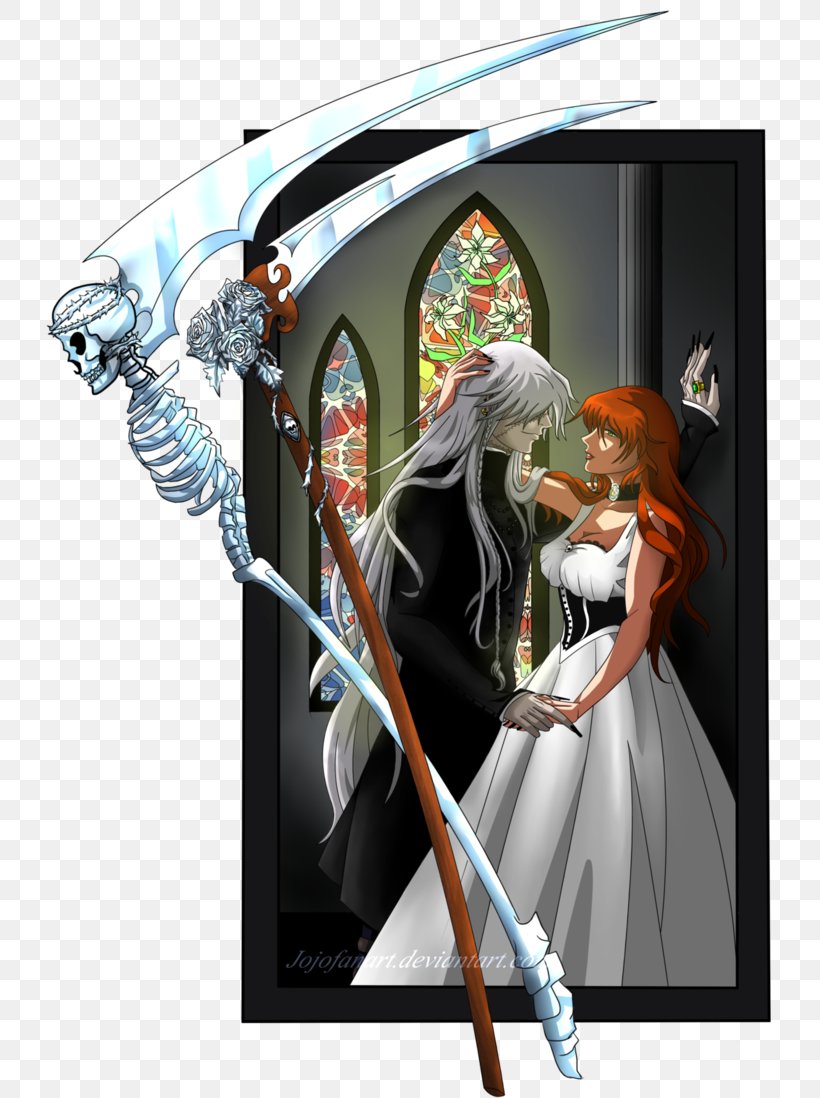 Work Of Art Black Butler White Reaper DeviantArt, PNG, 727x1098px, Watercolor, Cartoon, Flower, Frame, Heart Download Free