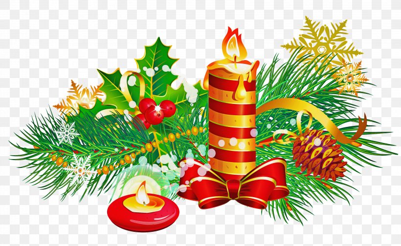 Christmas Decoration, PNG, 3191x1964px, Oregon Pine, Candle, Christmas, Christmas Decoration, Christmas Eve Download Free