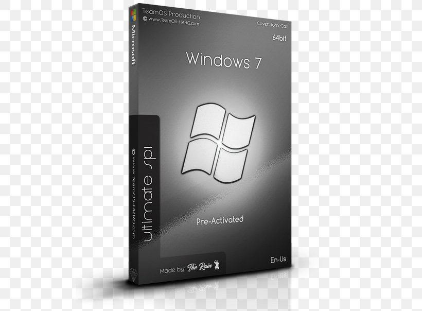Windows 7 X86-64 Windows 10 Computer Software, PNG, 525x604px, 64bit Computing, Windows 7, Black And White, Brand, Computer Software Download Free