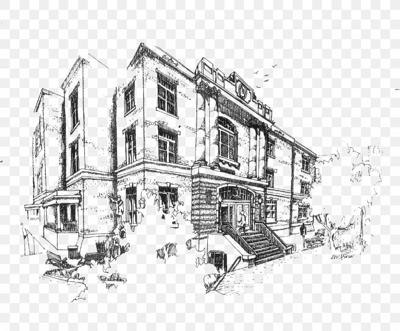 Architecture Line Art Building Sketch, PNG, 1024x846px, Architecture, Artwork, Black And White, Building, Drawing Download Free