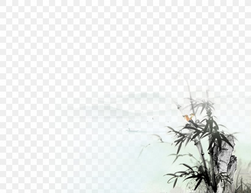 Ink Bamboo Landscape Computer File, PNG, 1000x771px, Ink, Bamboe, Bamboo, Black And White, Gratis Download Free