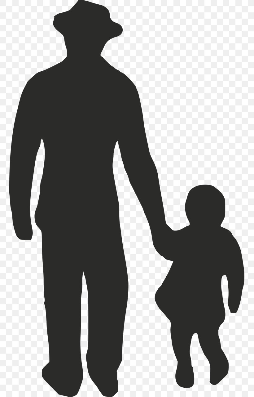 Silhouette Homo Sapiens Child Clip Art, PNG, 759x1280px, Silhouette, Black And White, Child, Drawing, Hand Download Free