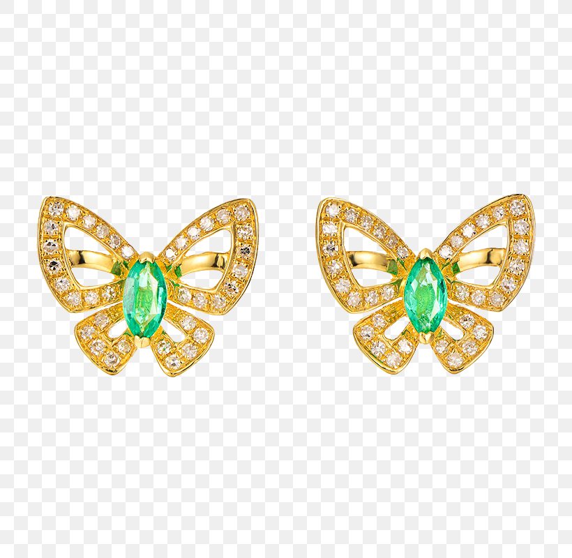 Earring Emerald Jewellery, PNG, 800x800px, Earring, Body Jewelry, Body Piercing Jewellery, Butterfly, Ear Download Free