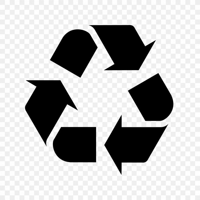 Recycling Symbol Paper, PNG, 1600x1600px, Recycling Symbol, Black And White, Brand, Glass, Logo Download Free